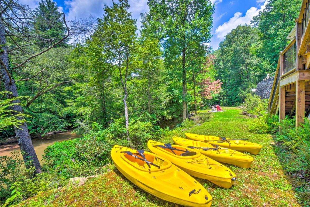 Cozy Riverside Dahlonega Home With Kayaks And Fire Pit Exterior photo