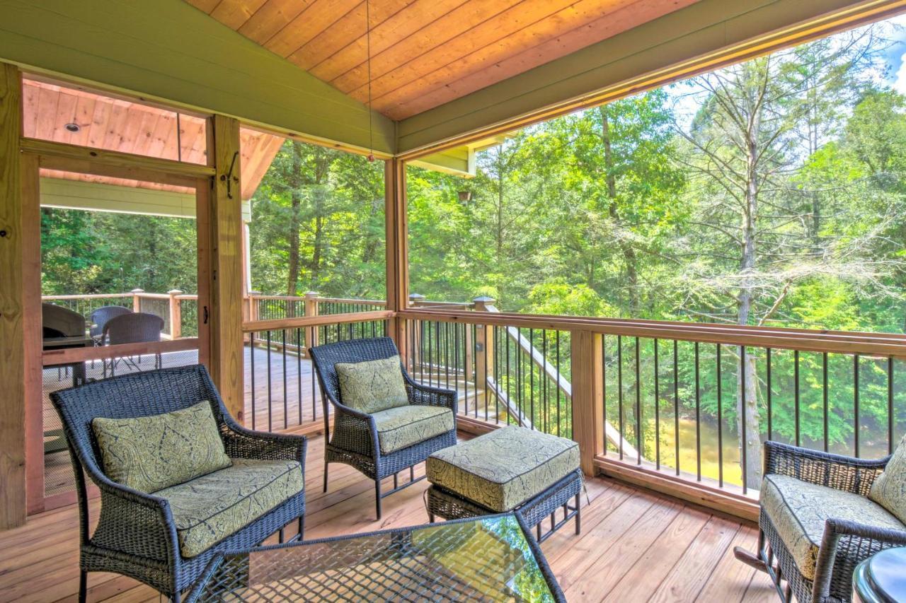 Cozy Riverside Dahlonega Home With Kayaks And Fire Pit Exterior photo