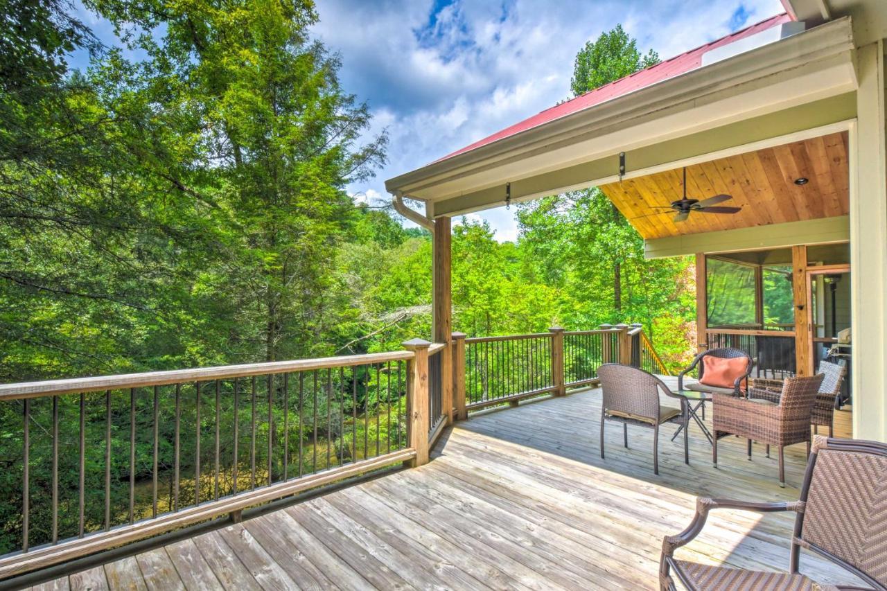 Cozy Riverside Dahlonega Home With Kayaks And Fire Pit Exterior photo